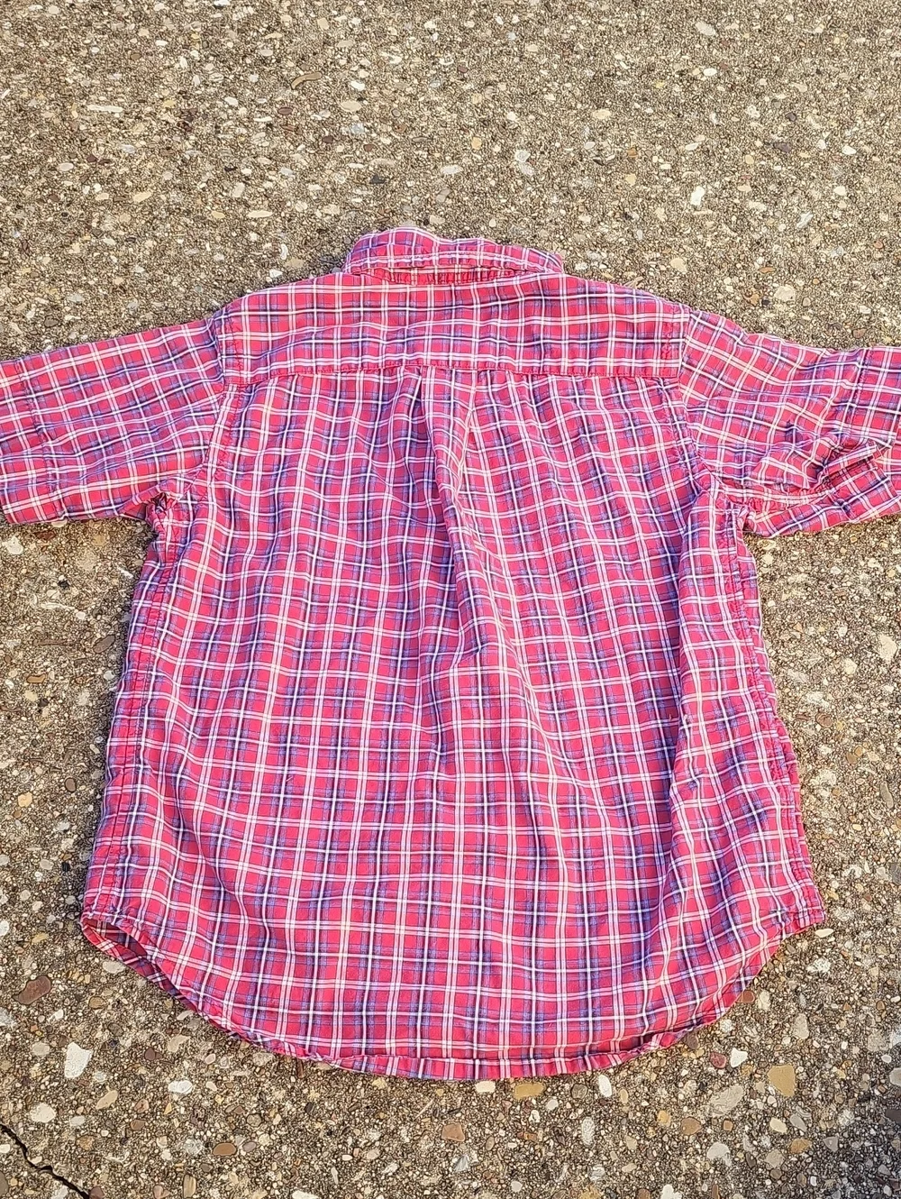 Ralph Lauren Red Blue Plaid Button Front Top 4 4T Toddler Boys Dress Shirt